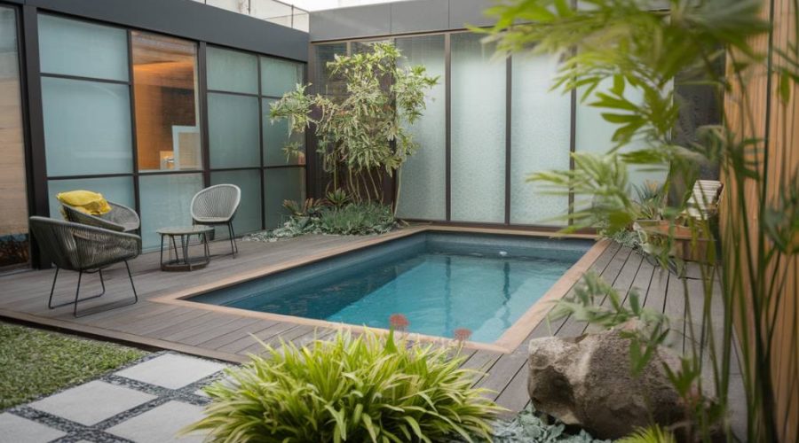 10 idées de design modernes pour intégrer une piscine dans un petit jardin
