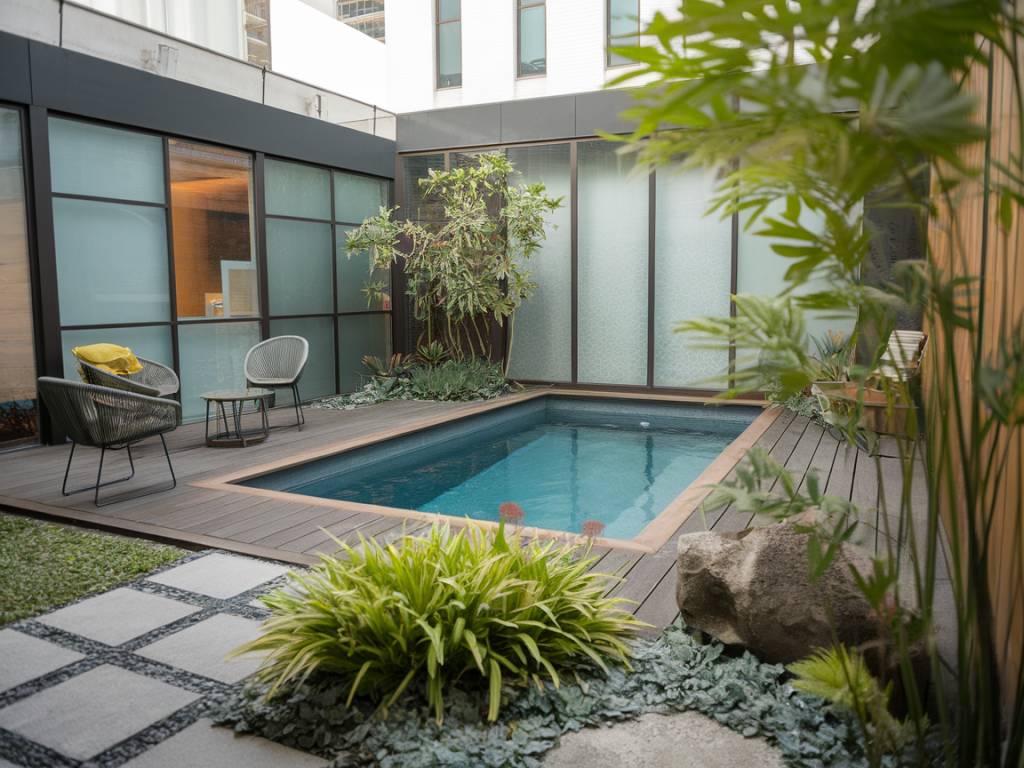 10 idées de design modernes pour intégrer une piscine dans un petit jardin